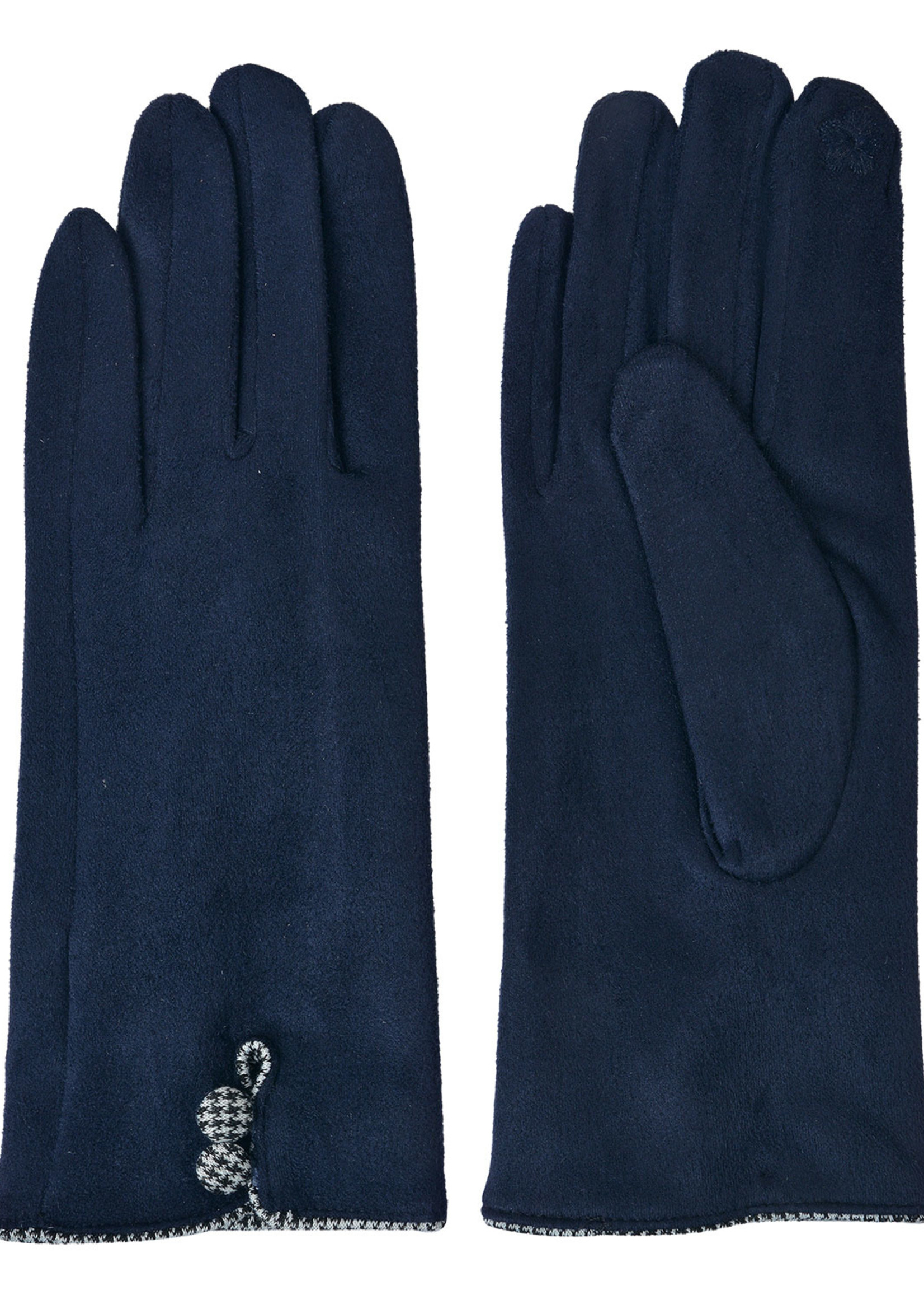 Clayre & Eef Gants 8*24 cm bleu JZGL0036BL