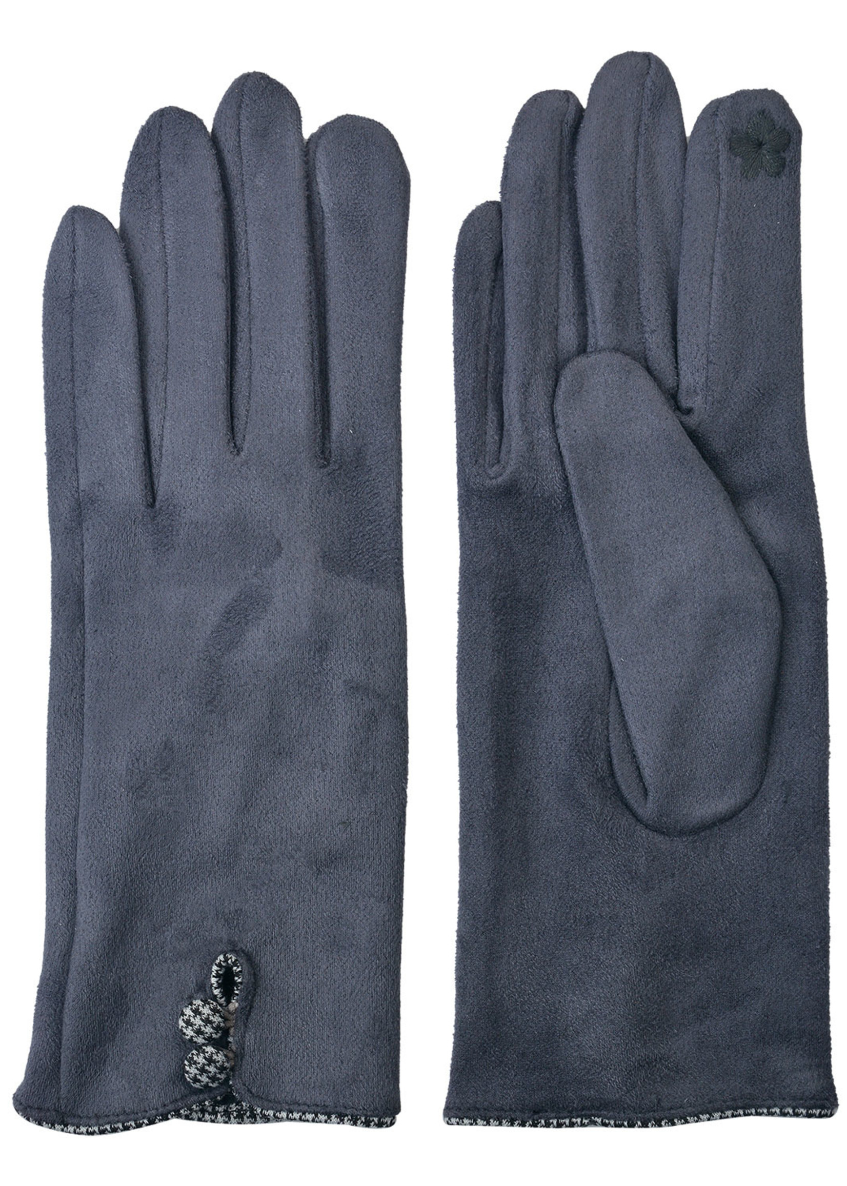 Clayre & Eef Handschoenen 8*24 cm grijs JZGL0036G