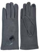 Clayre & Eef Handschoenen 8*24 cm grijs JZGL0038