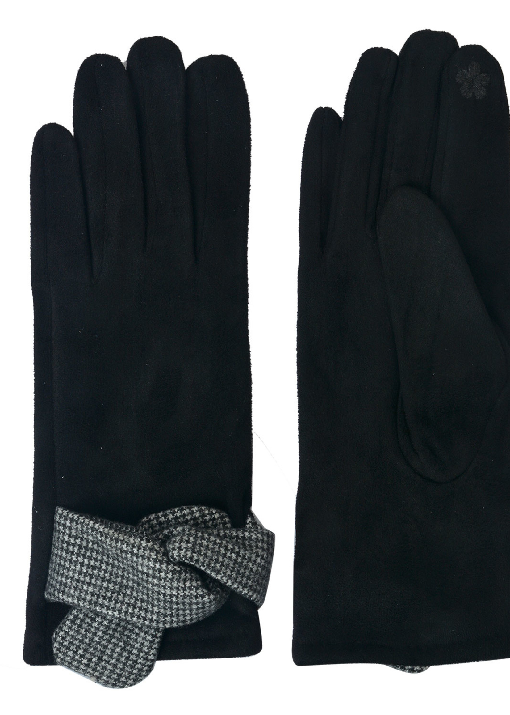 Clayre & Eef Handschoenen 8*24 cm zwart JZGL0042