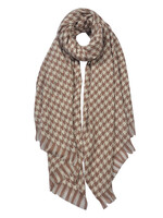 Clayre & Eef Sjaal 60*190 cm kaki JZSC0607KH