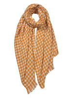 Clayre & Eef Écharpe 60*190 cm jaune JZSC0607Y