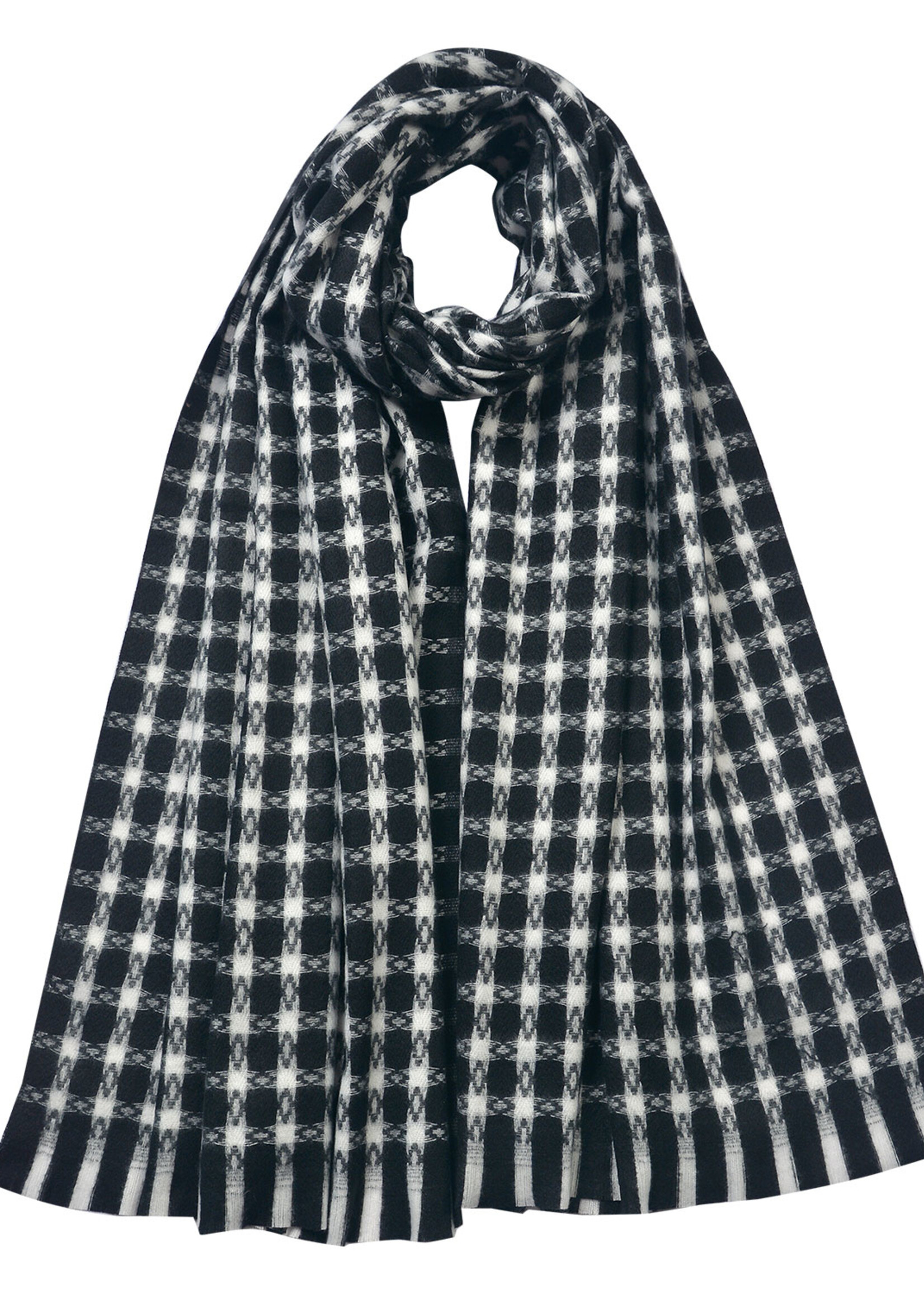 Clayre & Eef Écharpe 68*190 cm noir JZSC0609Z