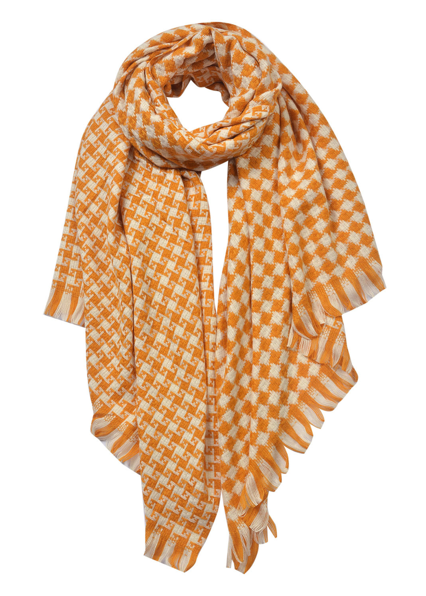 Clayre & Eef Sjaal 68*190 cm geel JZSC0610Y