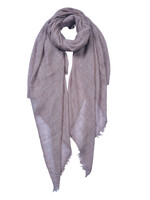 Clayre & Eef Écharpe 100*200 cm brun JZSC0613CH