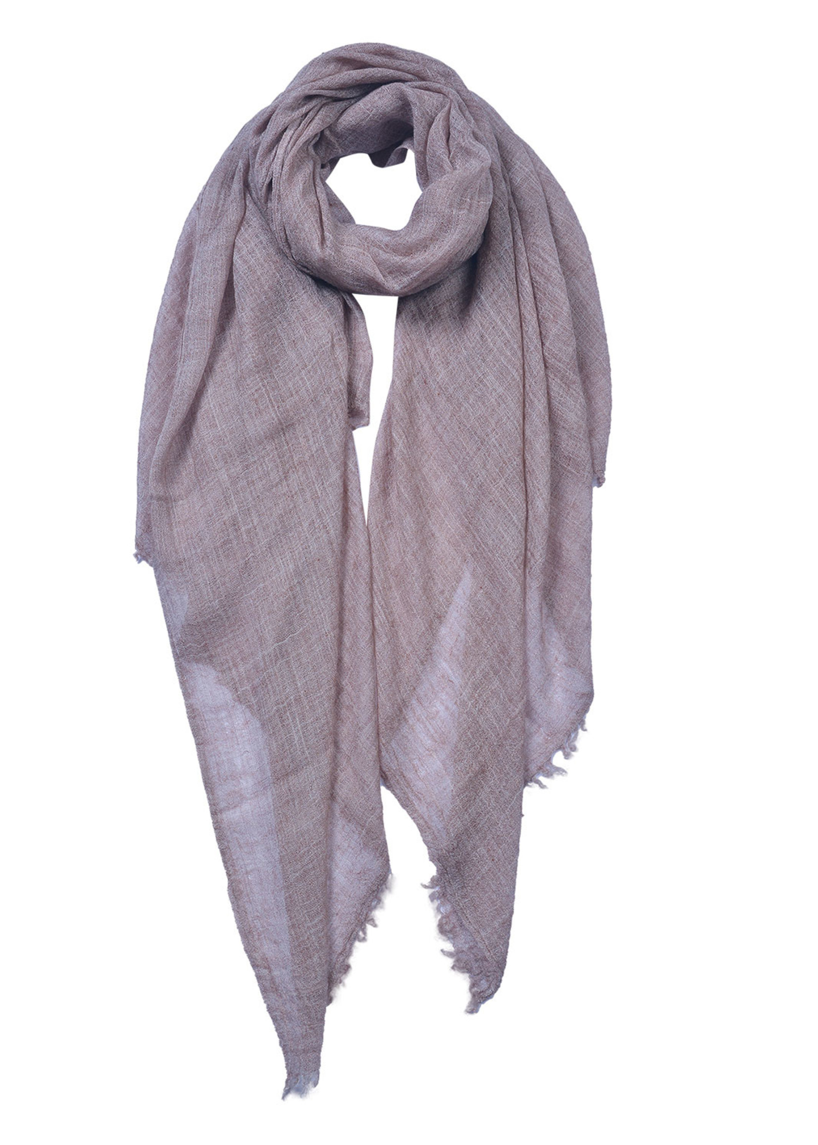 Clayre & Eef Écharpe 100*200 cm brun JZSC0613CH