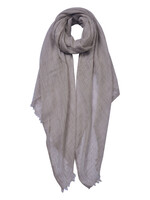 Clayre & Eef Sjaal 100*200 cm kaki JZSC0613KH