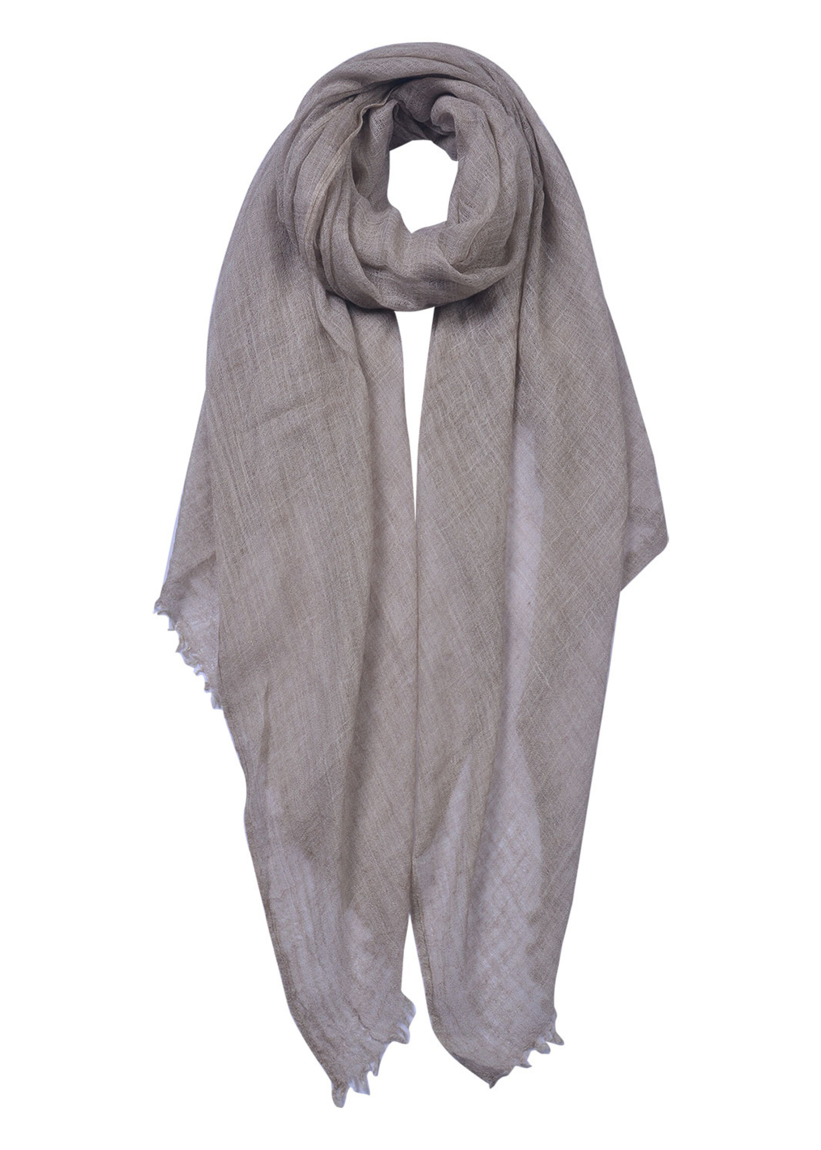 Clayre & Eef Écharpe 100*200 cm kaki JZSC0613KH