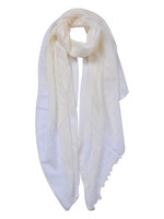 Clayre & Eef Écharpe 100*200 cm blanc JZSC0613W
