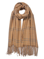 Clayre & Eef Écharpe 63*180 cm brun JZSC0614CH