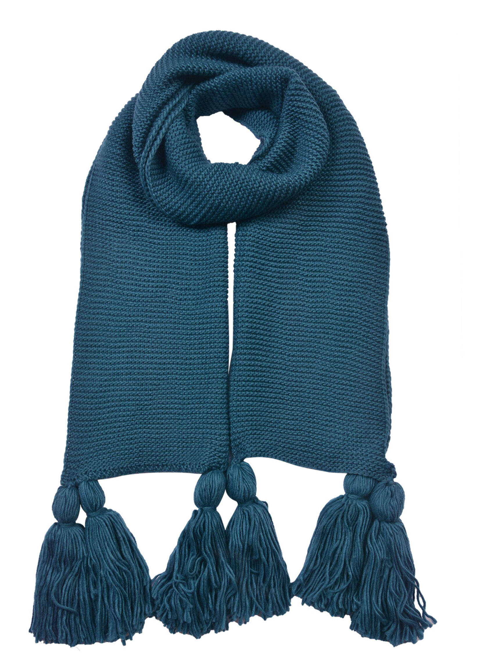 Clayre & Eef Écharpe 40*180 cm bleu JZSC0616BL