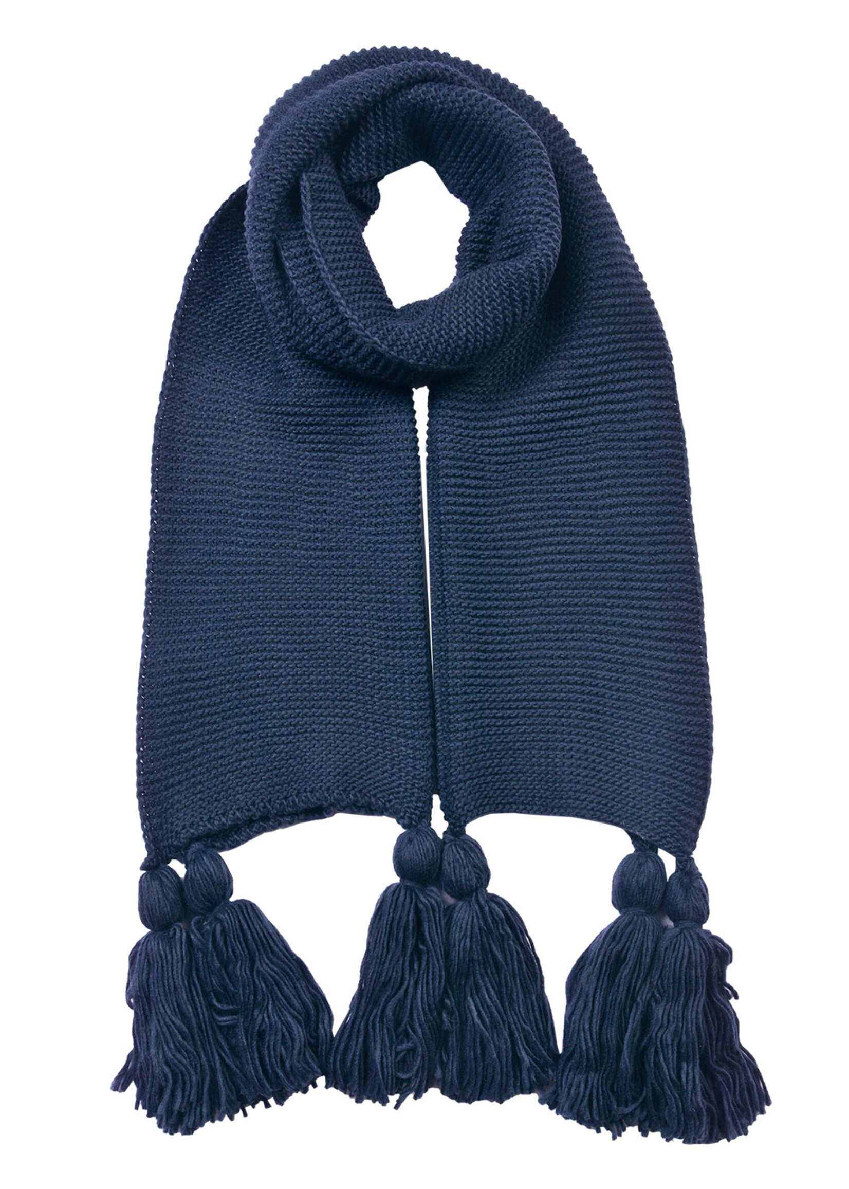 Clayre & Eef Écharpe 40*180 cm bleu JZSC0616DBL