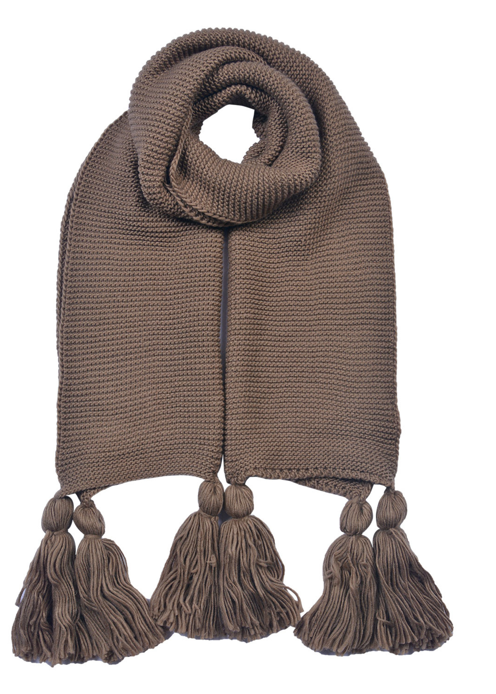 Clayre & Eef Écharpe 40*180 cm kaki JZSC0616KH