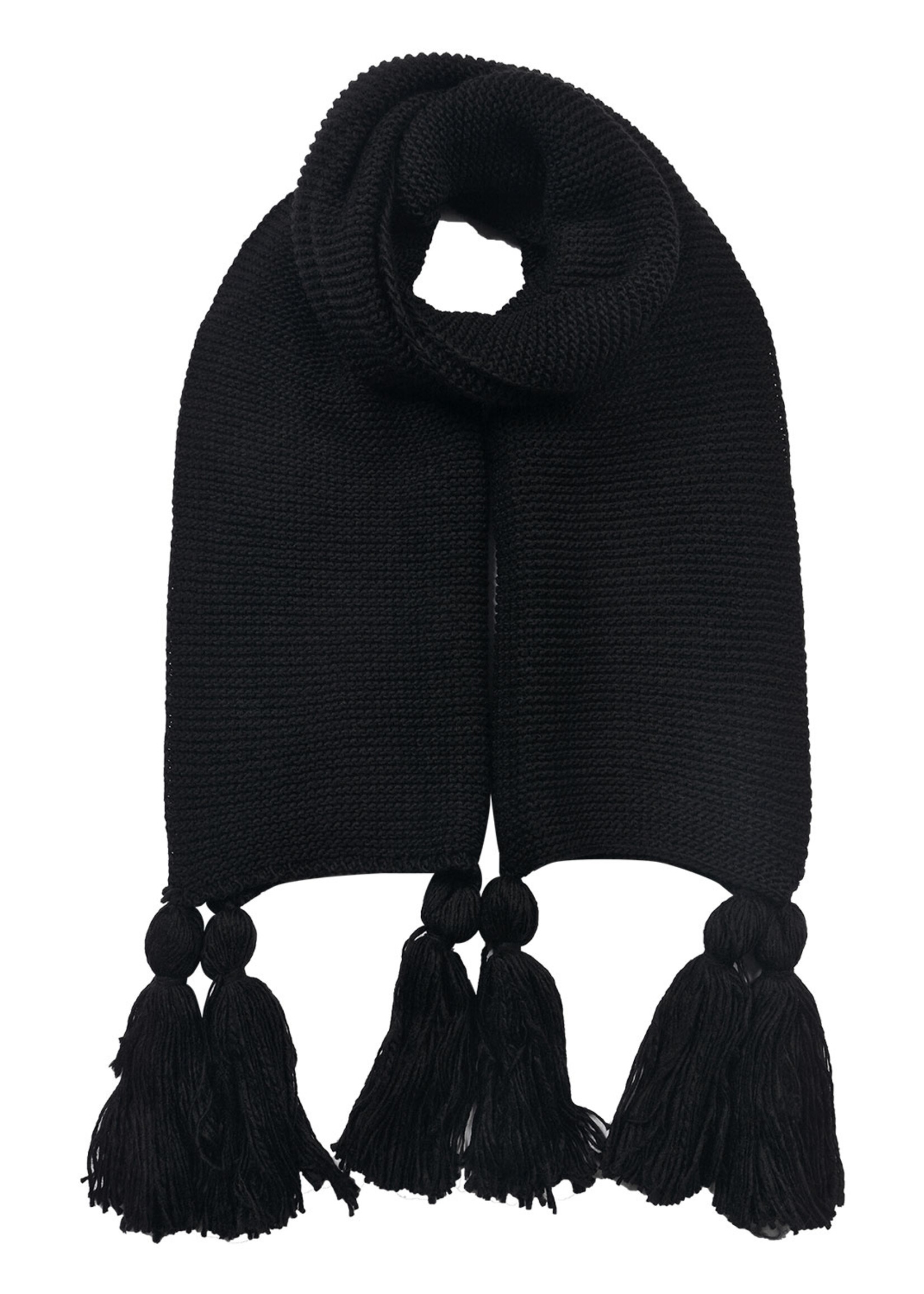 Clayre & Eef Écharpe 40*180 cm noir JZSC0616Z