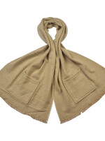 Clayre & Eef Écharpe 55*190 cm beige JZSC0617BE