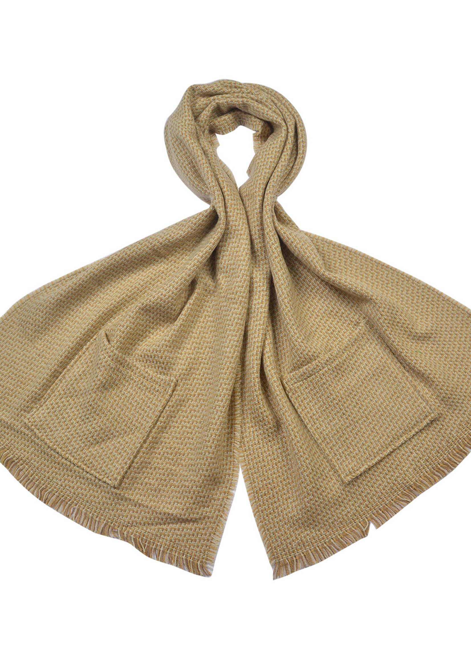 Clayre & Eef Sjaal 55*190 cm beige JZSC0617BE