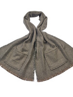 Clayre & Eef Écharpe 55*190 cm gris JZSC0617G