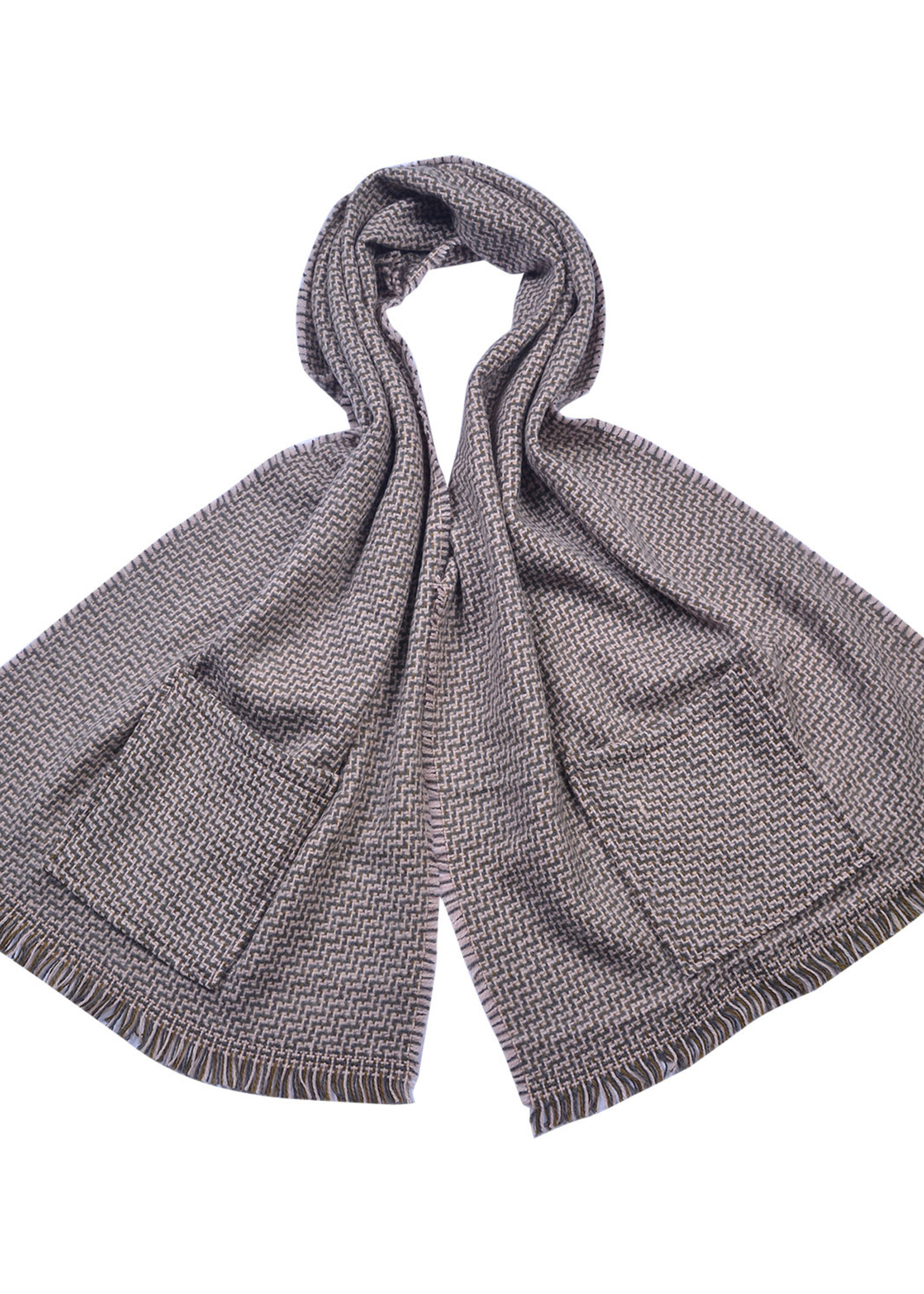 Clayre & Eef Sjaal 55*190 cm roze JZSC0617P