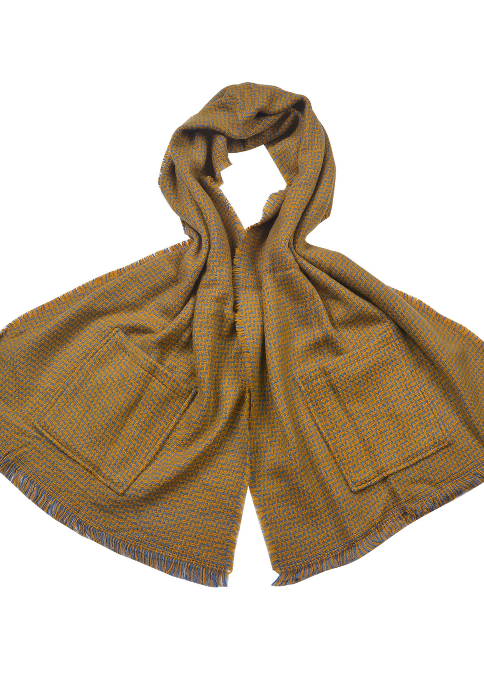 Clayre & Eef Écharpe 55*190 cm jaune JZSC0617Y