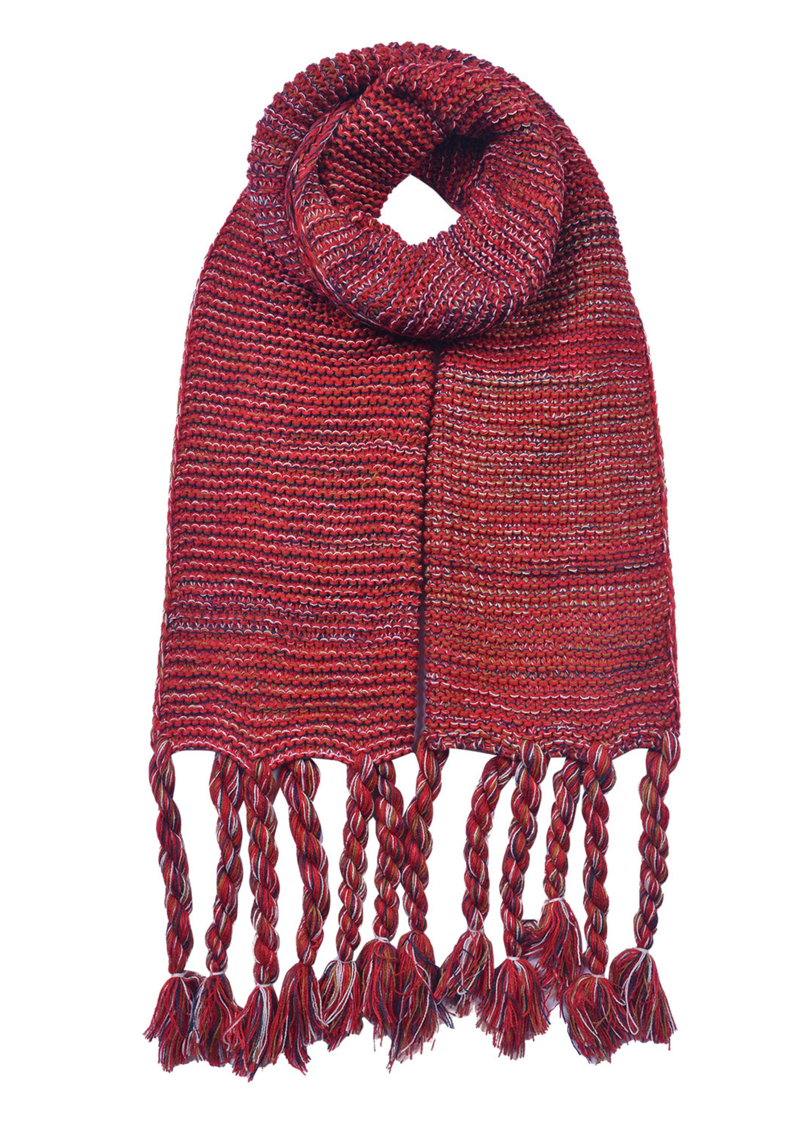 Clayre & Eef Sjaal 30*160 cm rood JZSC0619BU