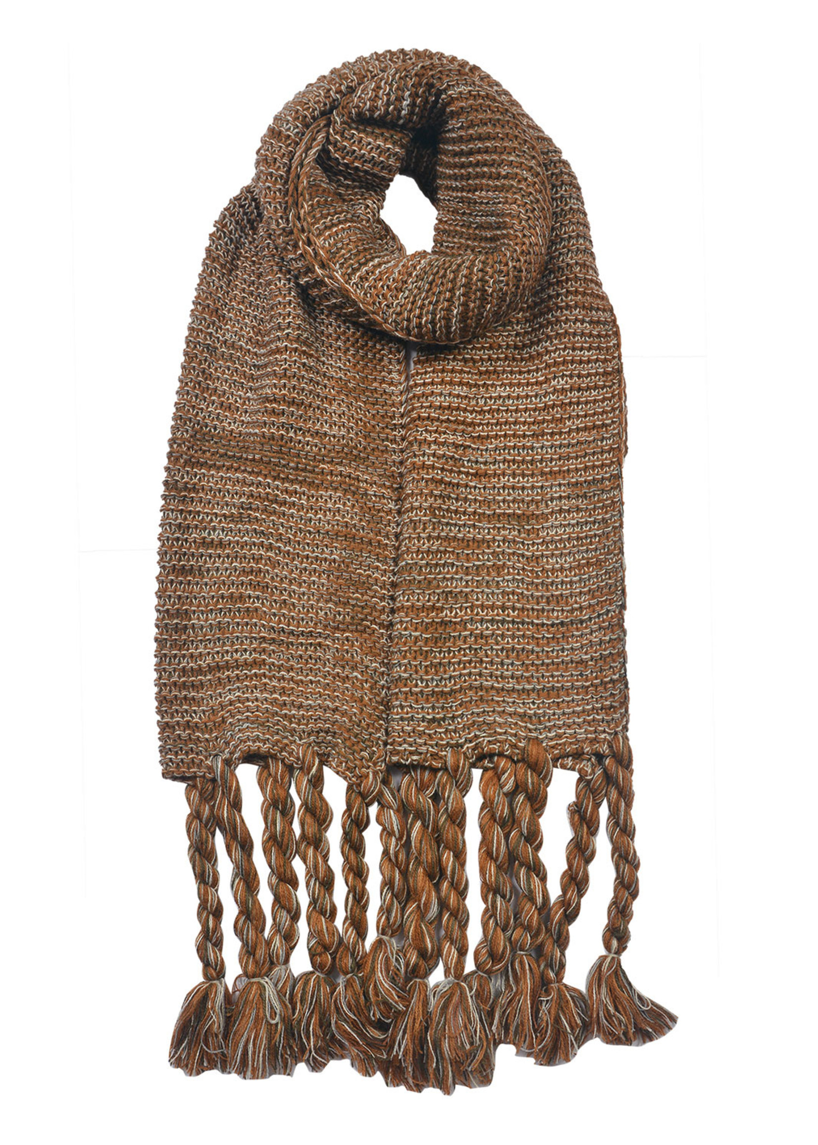 Clayre & Eef Écharpe 30*160 cm brun JZSC0619CH