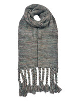 Clayre & Eef Écharpe 30*160 cm gris JZSC0619G