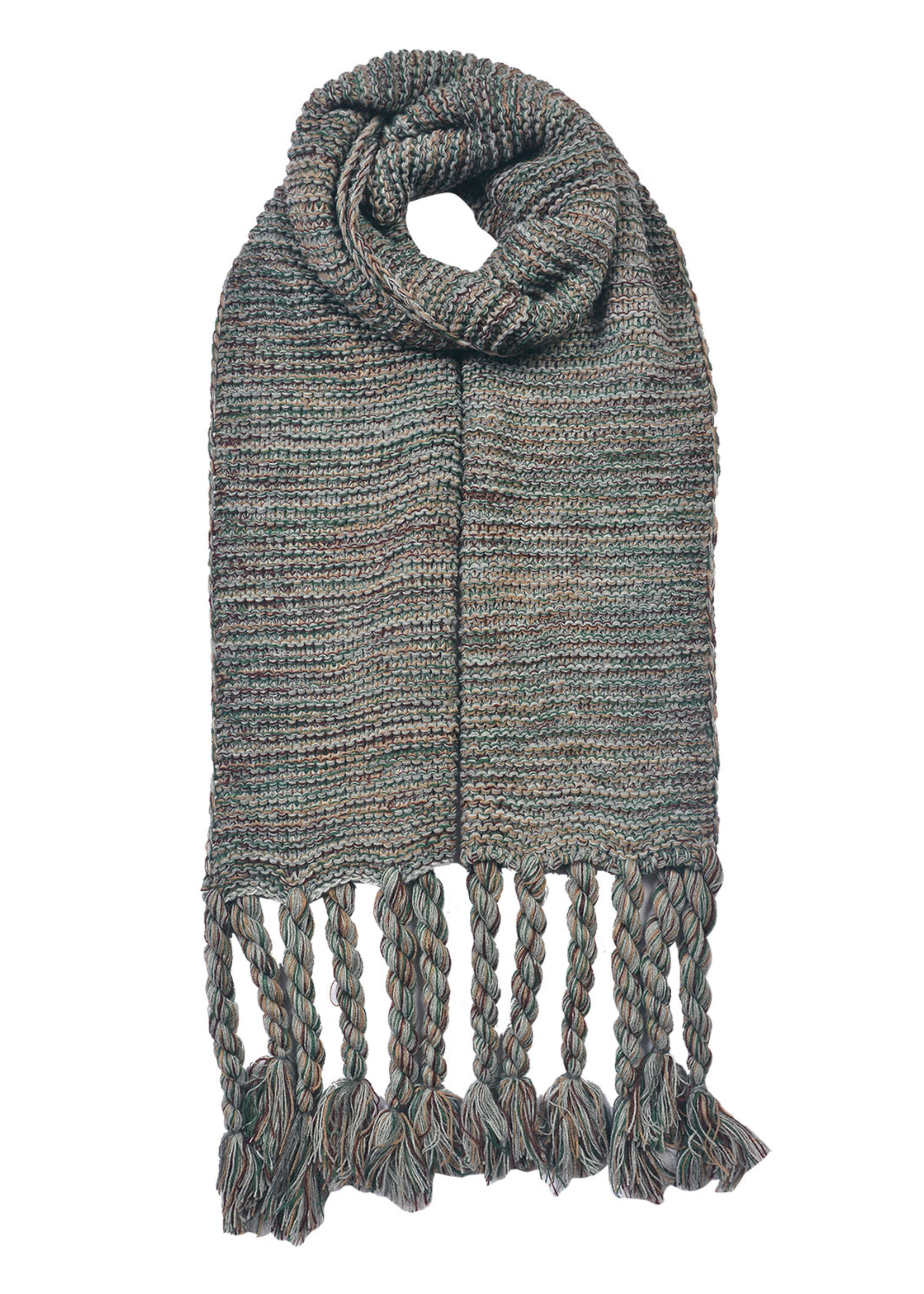 Clayre & Eef Écharpe 30*160 cm gris JZSC0619G