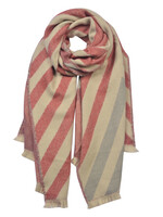 Clayre & Eef Écharpe 65*200 cm rouge JZSC0621BU