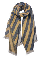 Clayre & Eef Écharpe 65*200 cm noir JZSC0621Z