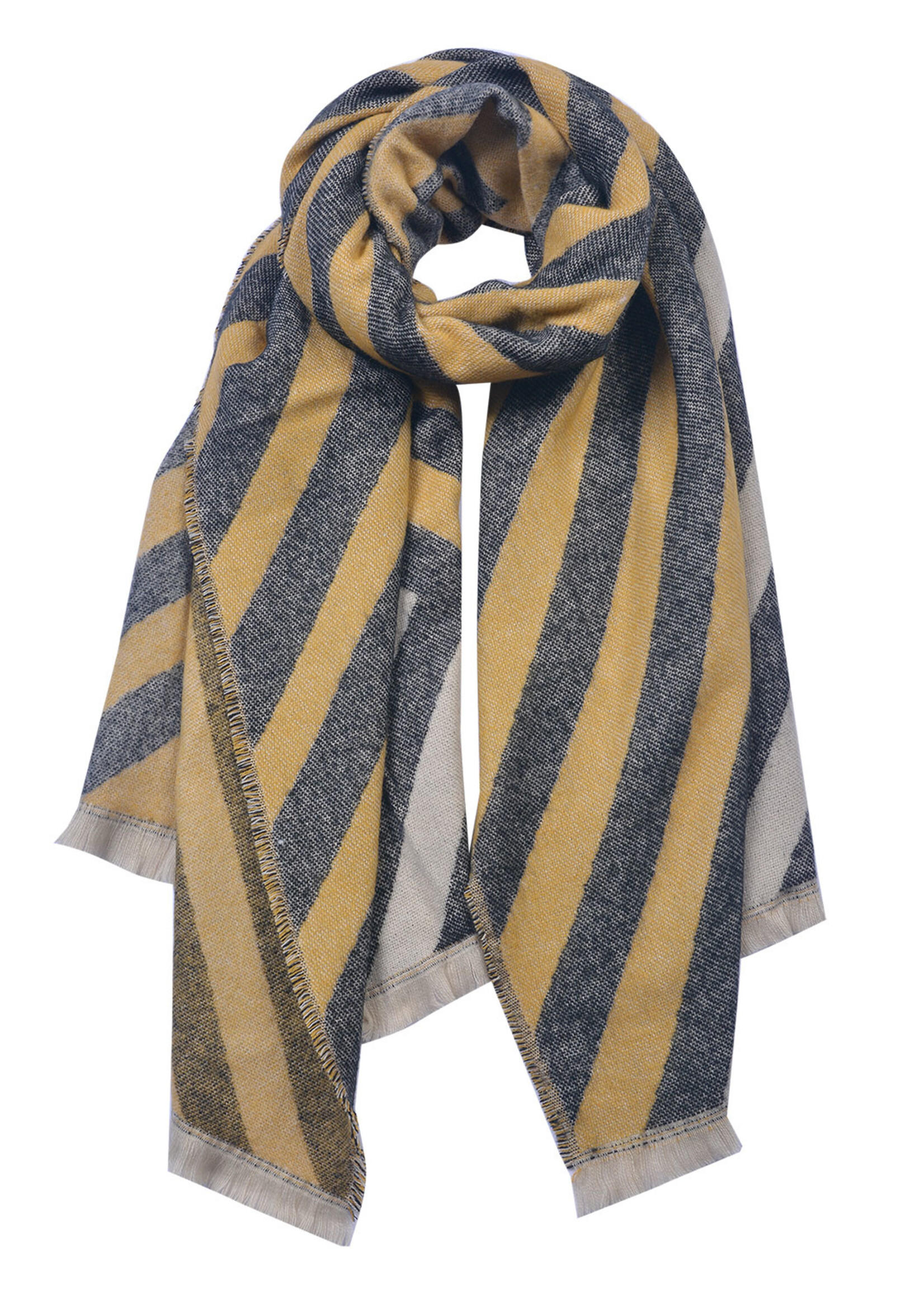 Clayre & Eef Écharpe 65*200 cm noir JZSC0621Z