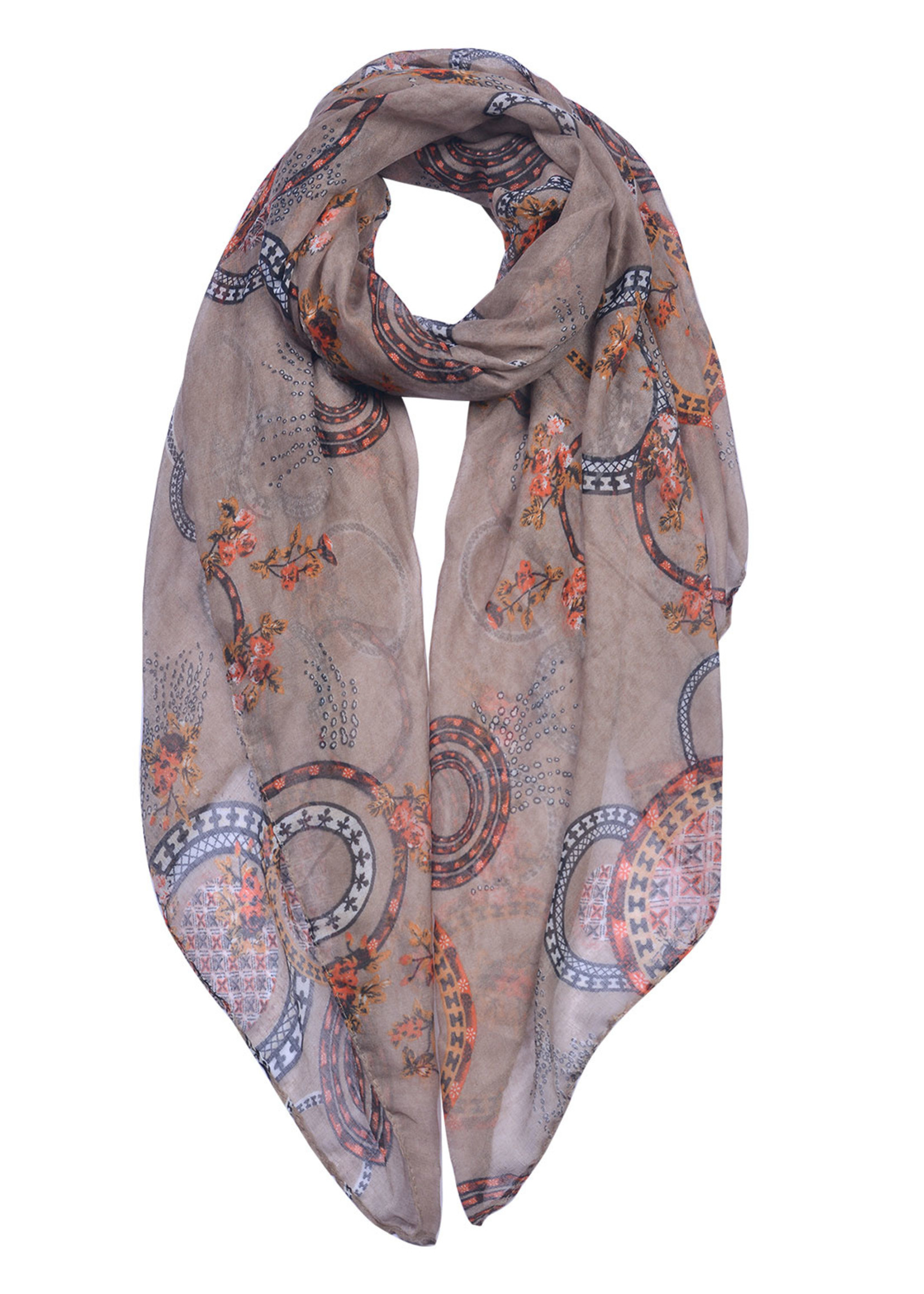 Clayre & Eef Écharpe 90*180 cm multi couleurs JZSC0625