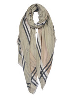 Clayre & Eef Écharpe 85*180 cm gris JZSC0630