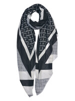 Clayre & Eef Écharpe 85*180 cm noir JZSC0631