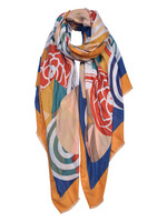 Clayre & Eef Écharpe 85*180 cm jaune JZSC0636