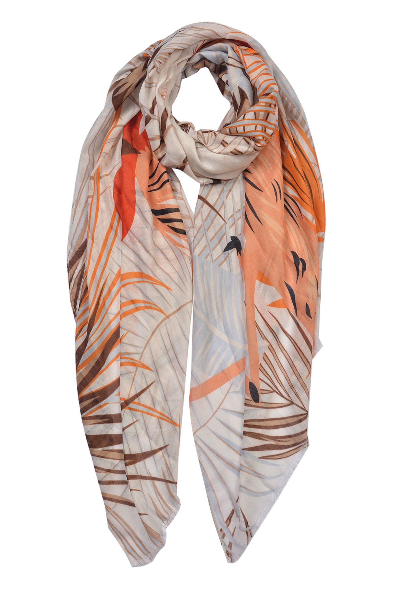 Clayre & Eef Sjaal 85*180 cm meerkleurig JZSC0639