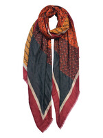 Clayre & Eef Écharpe 85*180 cm rouge JZSC0643