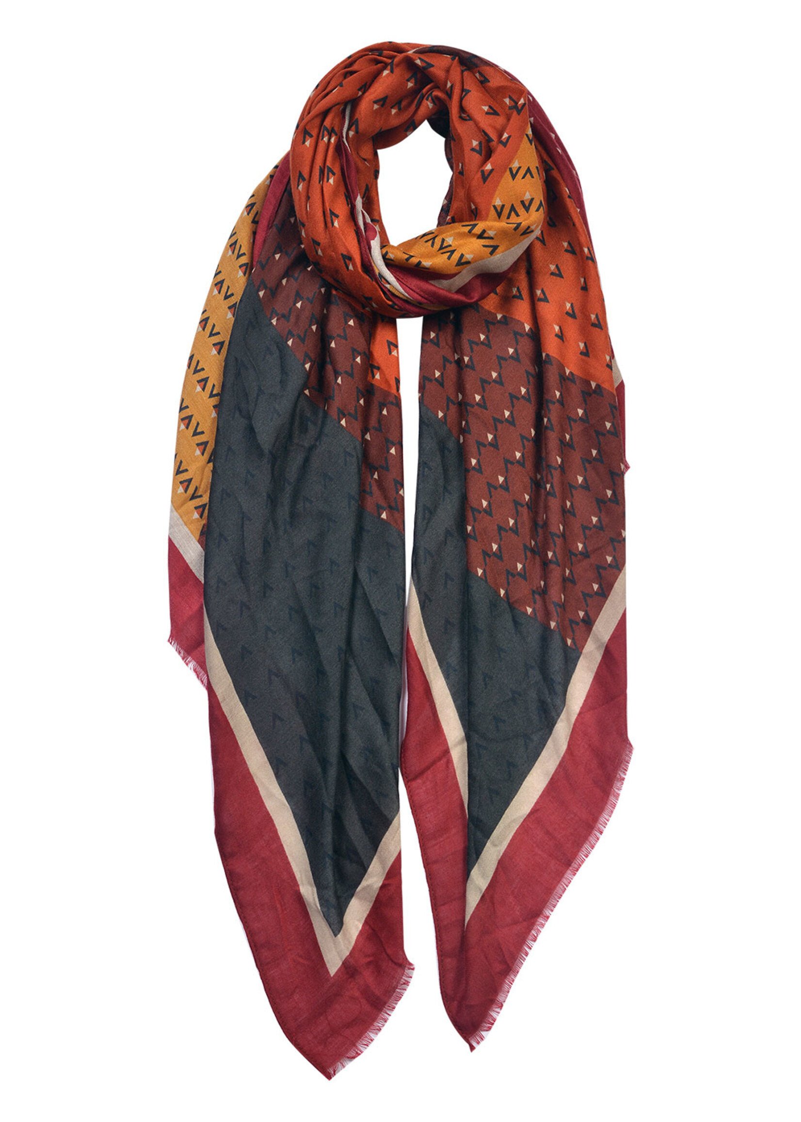 Clayre & Eef Écharpe 85*180 cm rouge JZSC0643