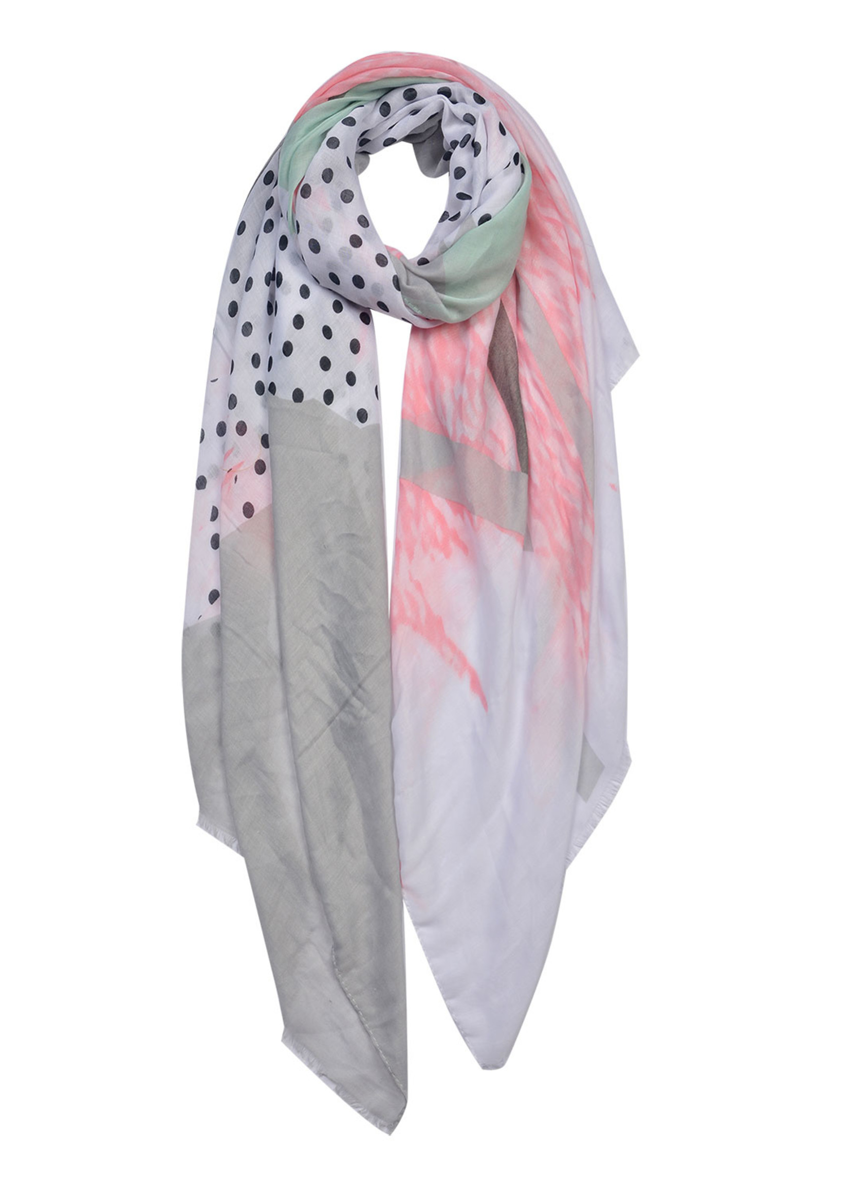 Clayre & Eef Sjaal 85*180 cm grijs JZSC0644