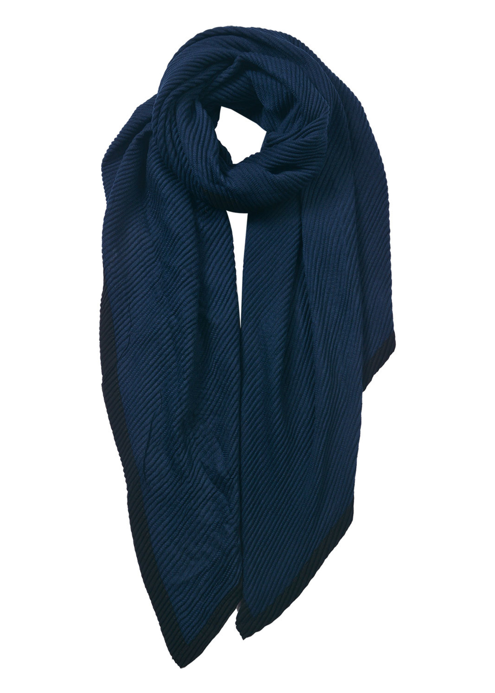 Clayre & Eef Écharpe 90*180 cm bleu JZSC0647BL