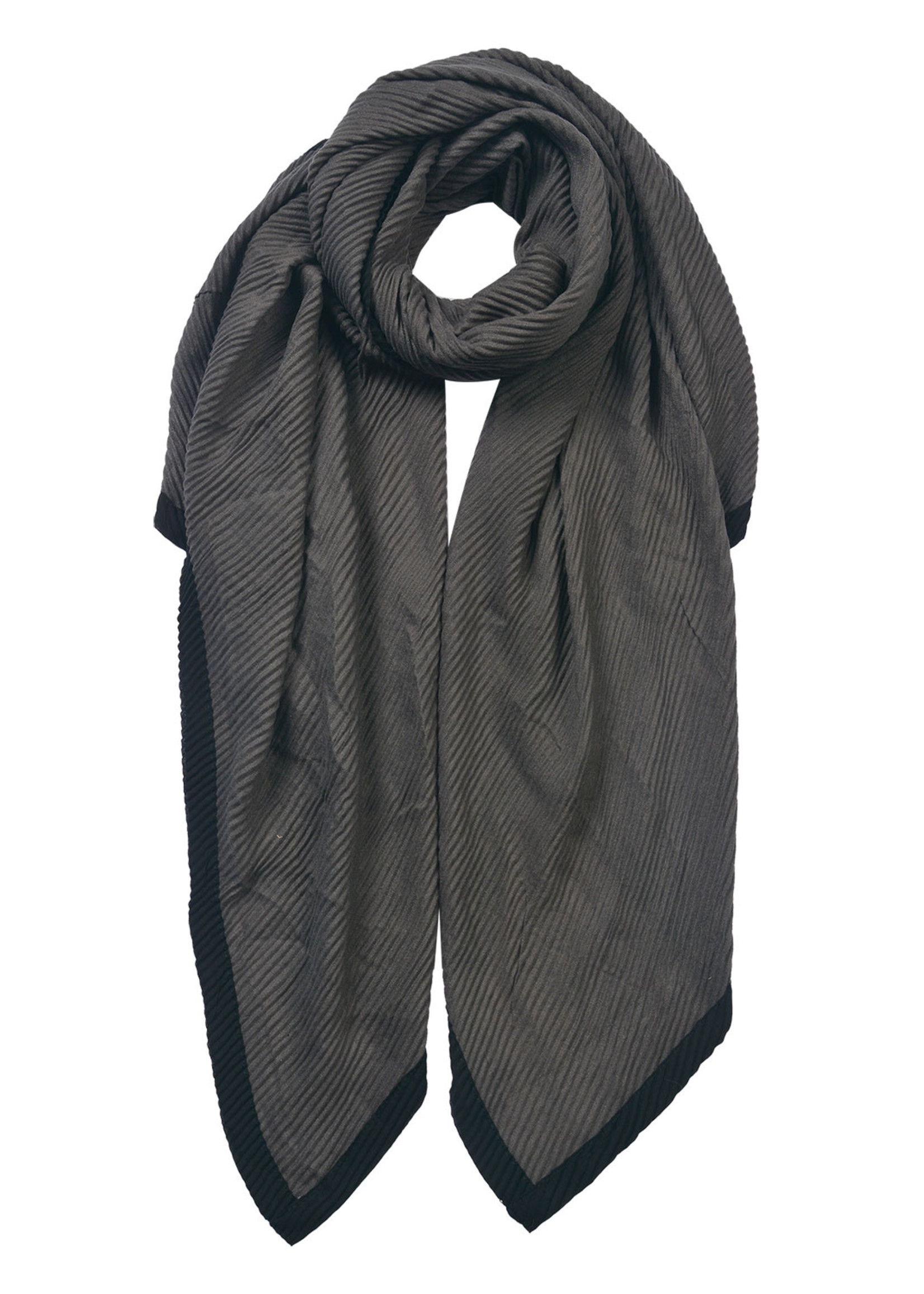 Clayre & Eef Sjaal 90*180 cm grijs JZSC0647G