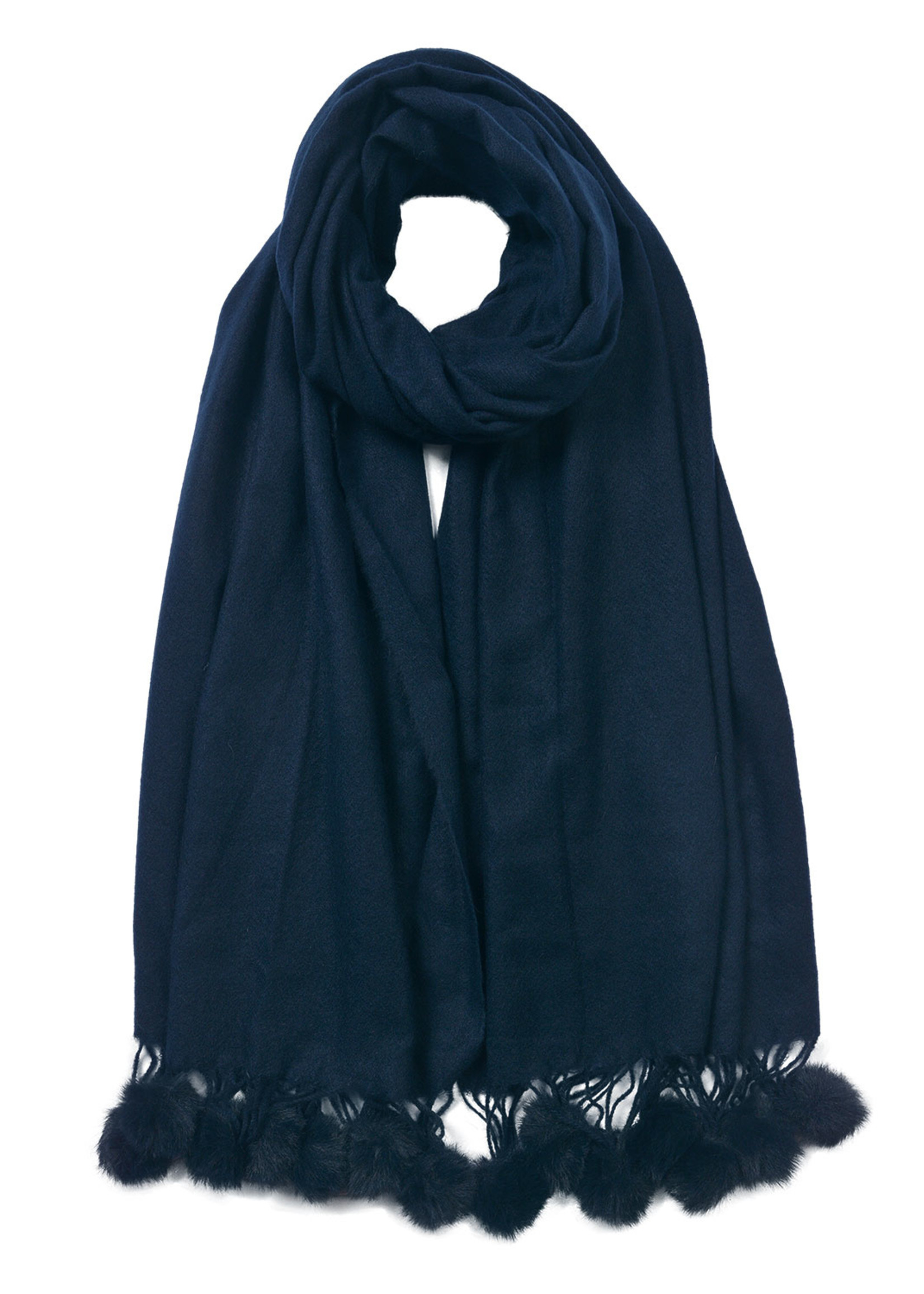 Clayre & Eef Sjaal 70*180 cm blauw JZSC0648BL