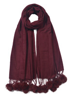 Clayre & Eef Écharpe 70*180 cm rouge JZSC0648BU