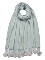 Clayre & Eef Écharpe 70*180 cm gris JZSC0648G