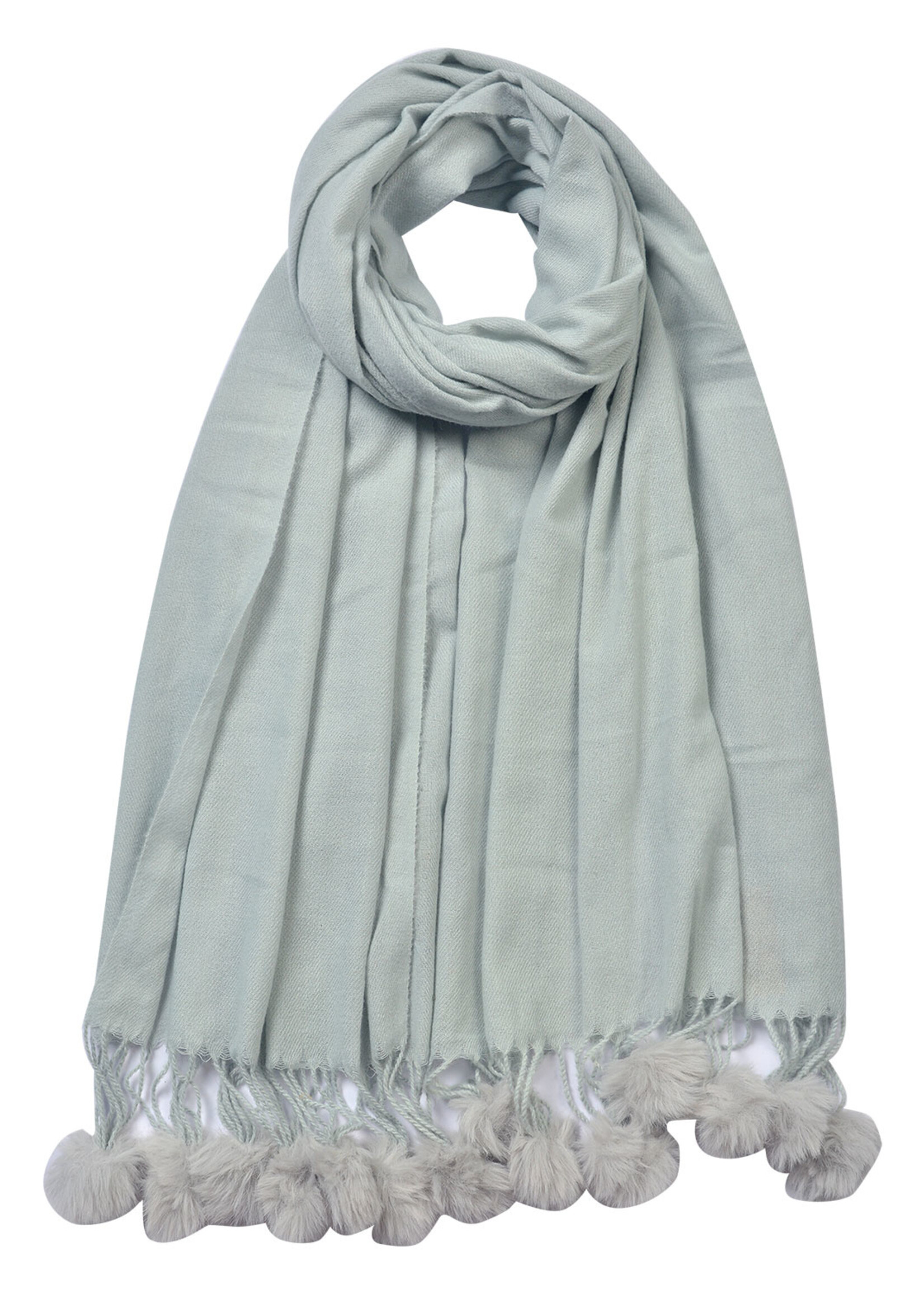 Clayre & Eef Écharpe 70*180 cm gris JZSC0648G