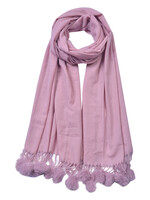 Clayre & Eef Sjaal 70*180 cm roze JZSC0648P