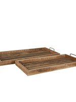 Clayre & Eef Plateau (2) 81*35*9 / 70*30*8 cm 5H0510