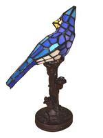 Clayre & Eef Lampe de table Tiffany 15*12*33 cm E14/max 1*25W 5LL-6102BL