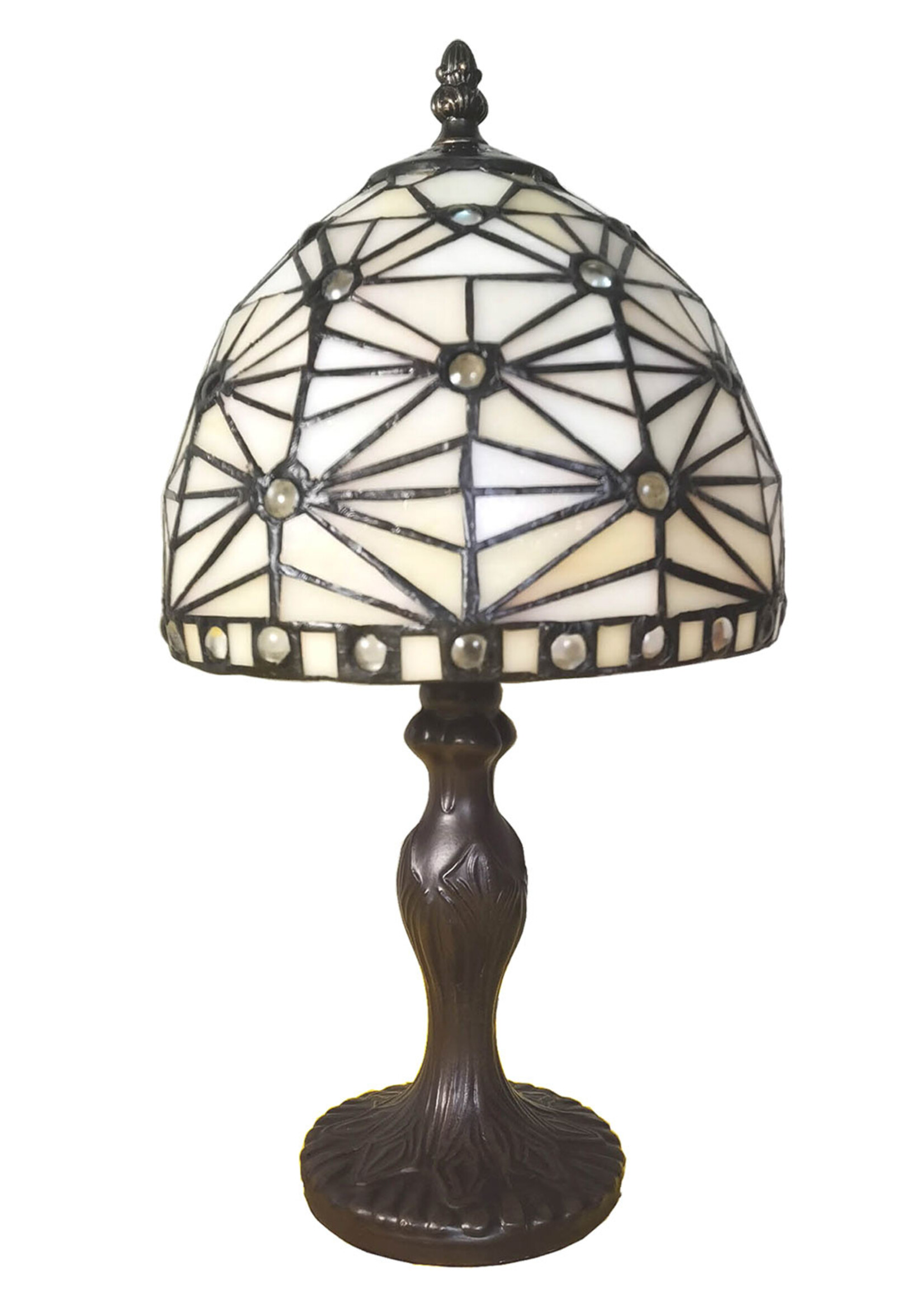 Clayre & Eef Lampe de table Tiffany Ø 18*33 cm E14/max 1*25W 5LL-6105