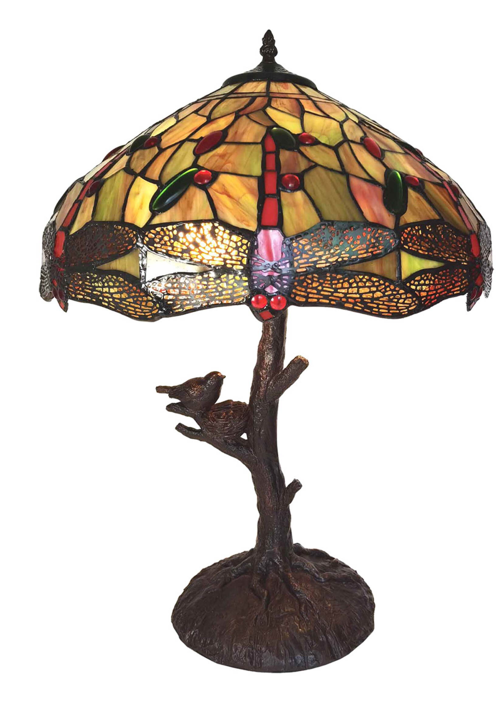 Clayre & Eef Lampe de table Tiffany Ø 41*57 cm E27/max 2*60W 5LL-6111