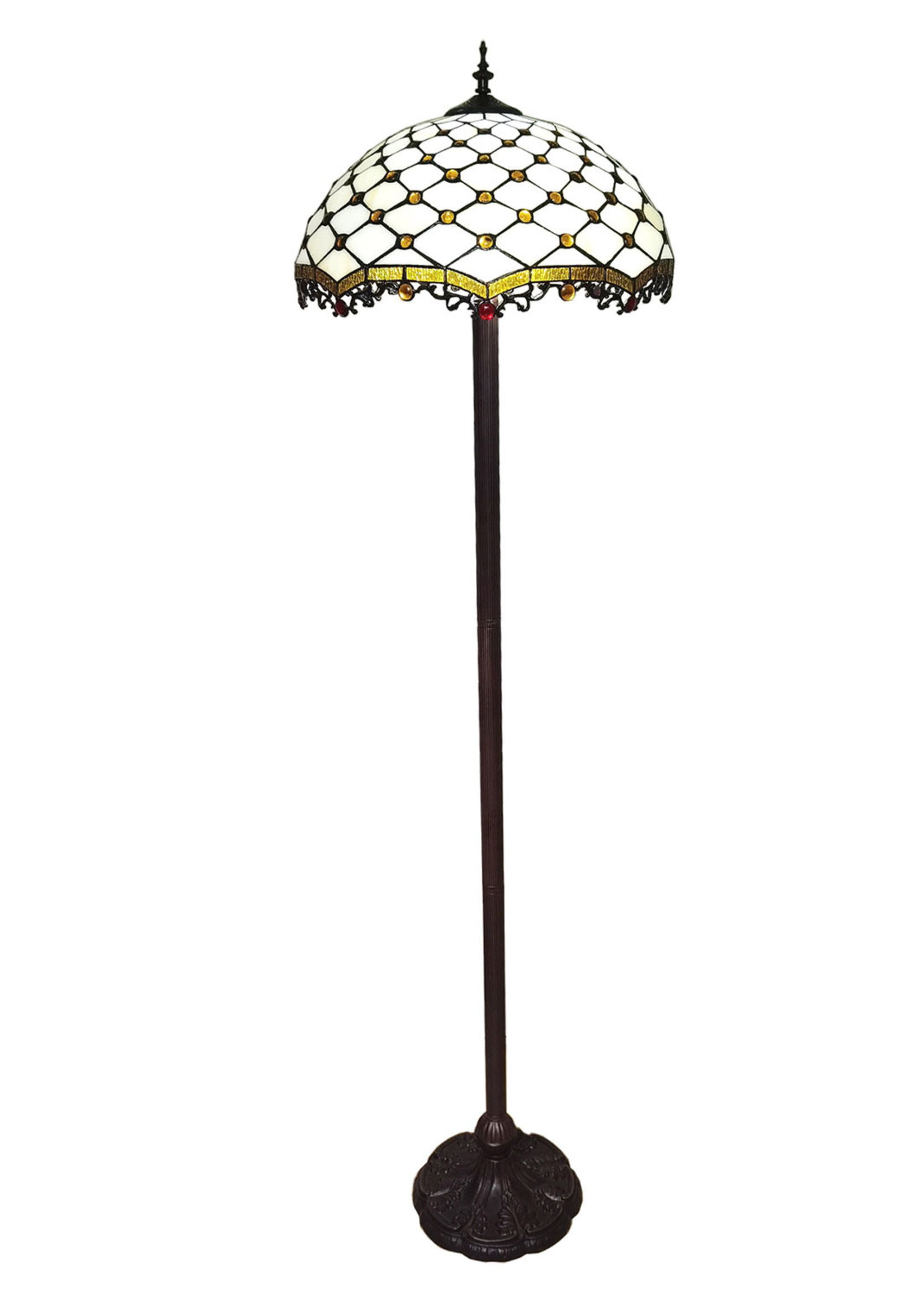Clayre & Eef Vloerlamp Tiffany Ø 45*166 cm E27/max 2*60W 5LL-6113